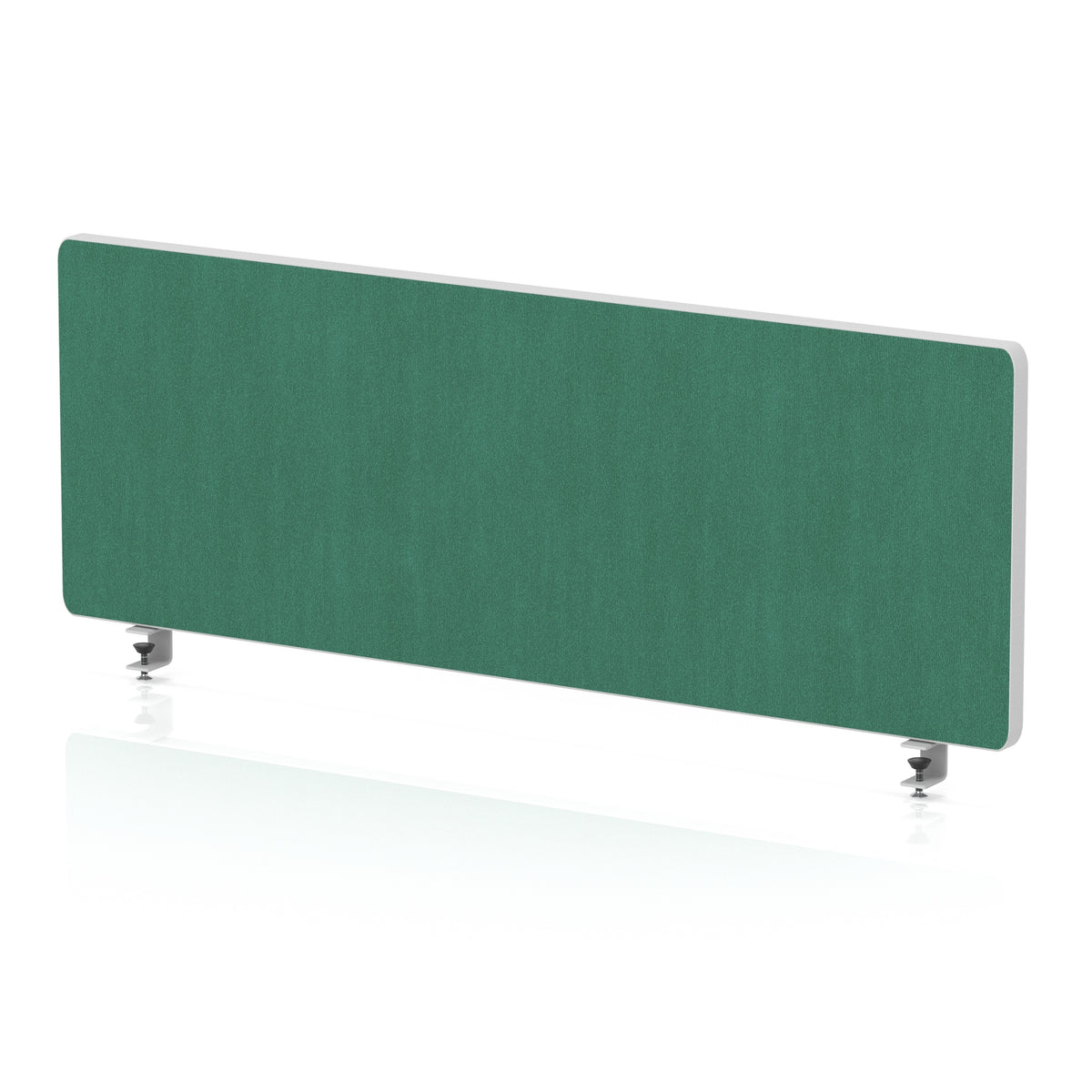 Contour Rounded Desk Privacy Screen – 400mm High Palm Green 1000 - Industrious Decor