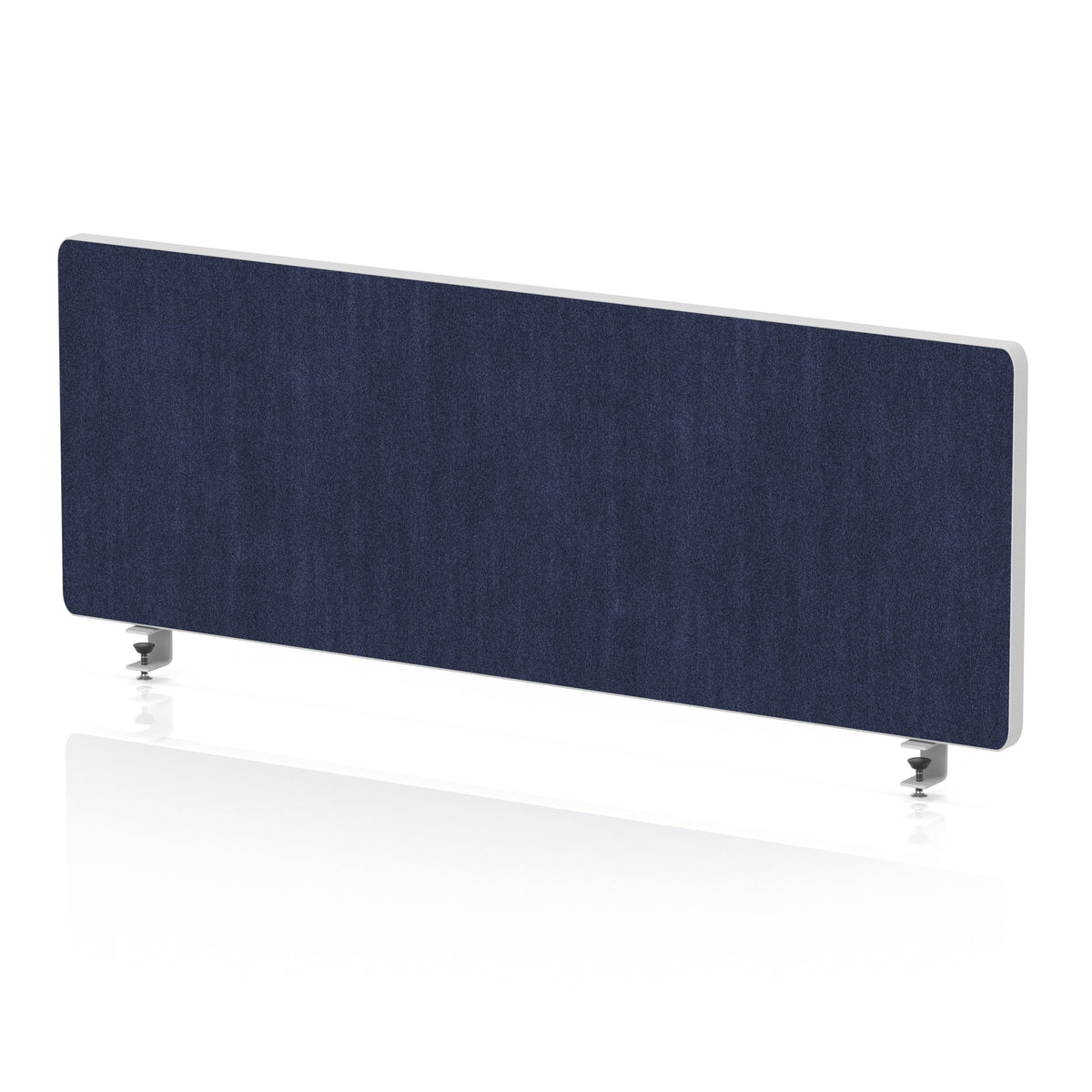 Contour Rounded Desk Privacy Screen – 400mm High Royal Blue 1000 - Industrious Decor