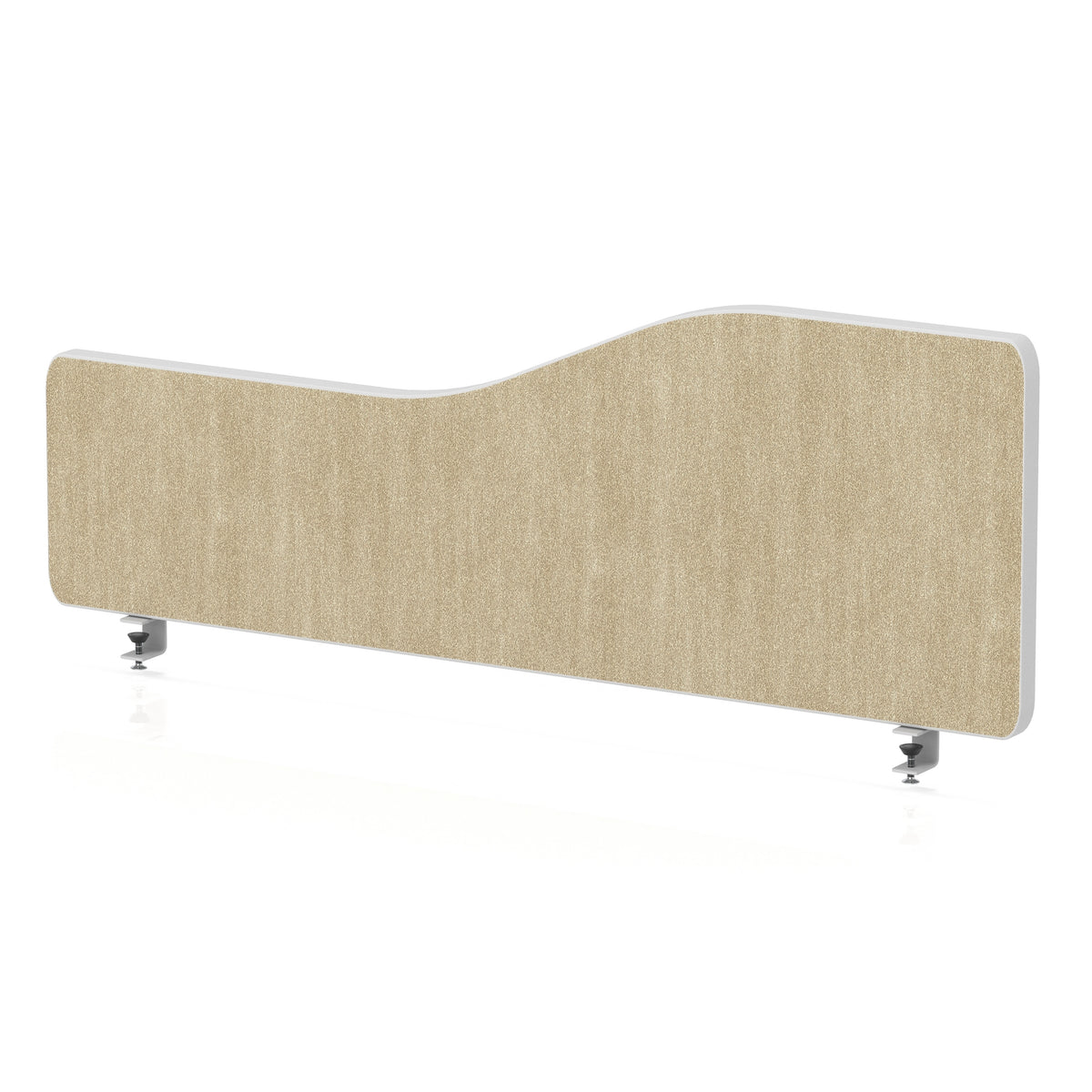 Impulse Plus Wave Screen With Rounded Corners - 400mm High Beige 1000 - Industrious Decor