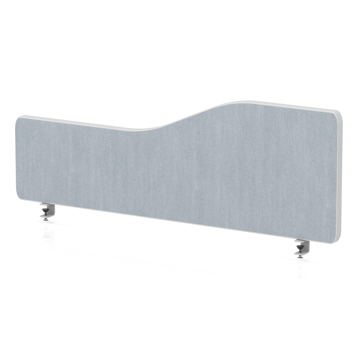 Impulse Plus Wave Screen With Rounded Corners - 400mm High Light Grey 1000 - Industrious Decor