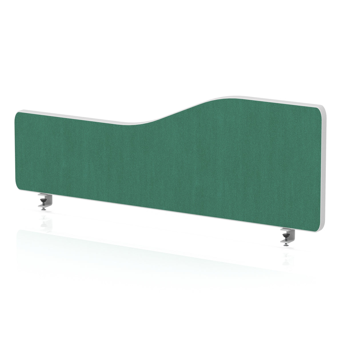 Impulse Plus Wave Screen With Rounded Corners - 400mm High Palm Green 1000 - Industrious Decor