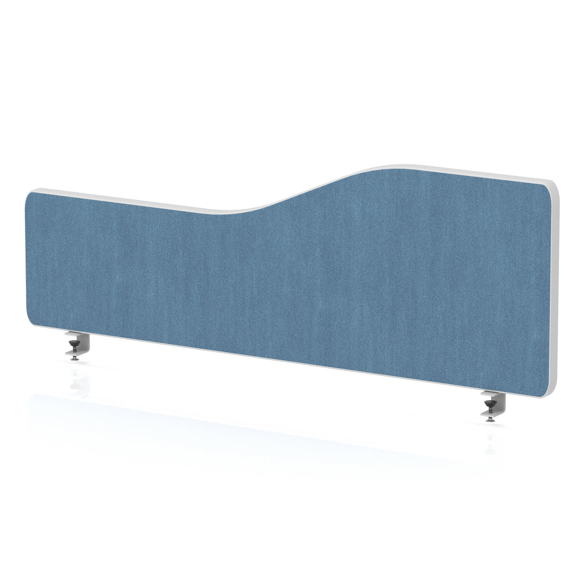 Impulse Plus Wave Screen With Rounded Corners - 400mm High Sky Blue 1000 - Industrious Decor