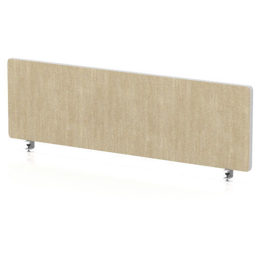 Contour Rounded Desk Privacy Screen – 400mm High Beige 1200 - Industrious Decor