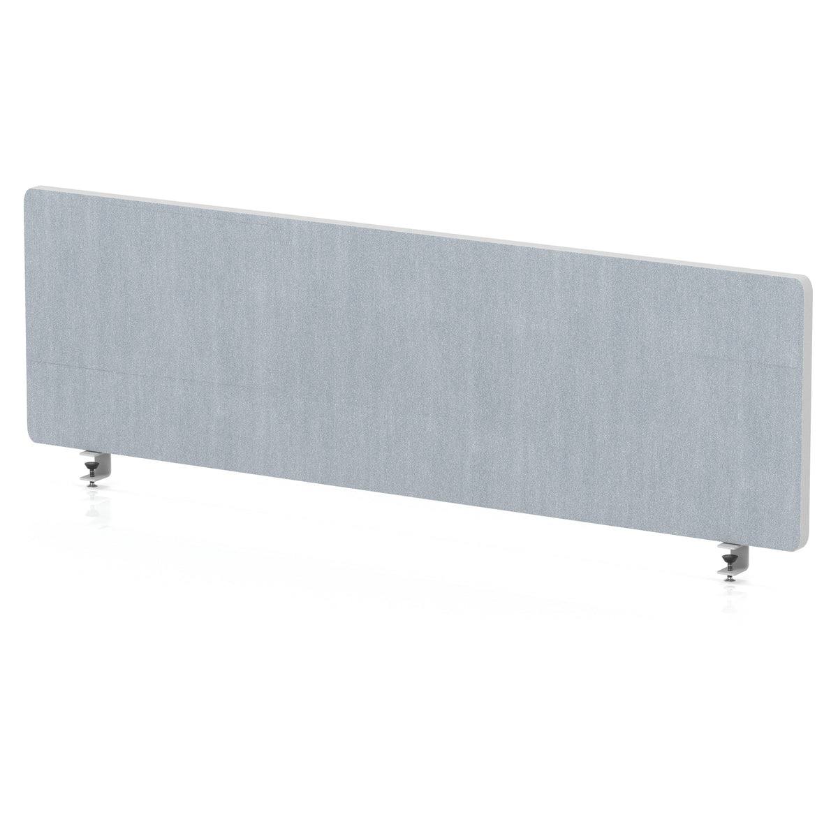 Contour Rounded Desk Privacy Screen – 400mm High Light Grey 1200 - Industrious Decor