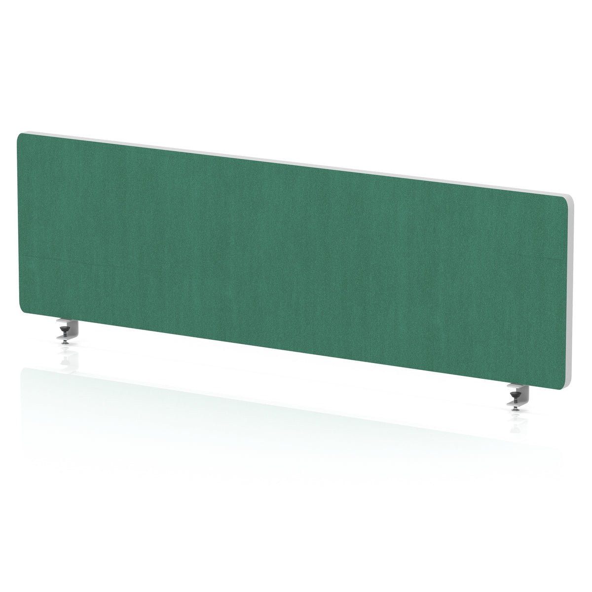 Contour Rounded Desk Privacy Screen – 400mm High Palm Green 1200 - Industrious Decor