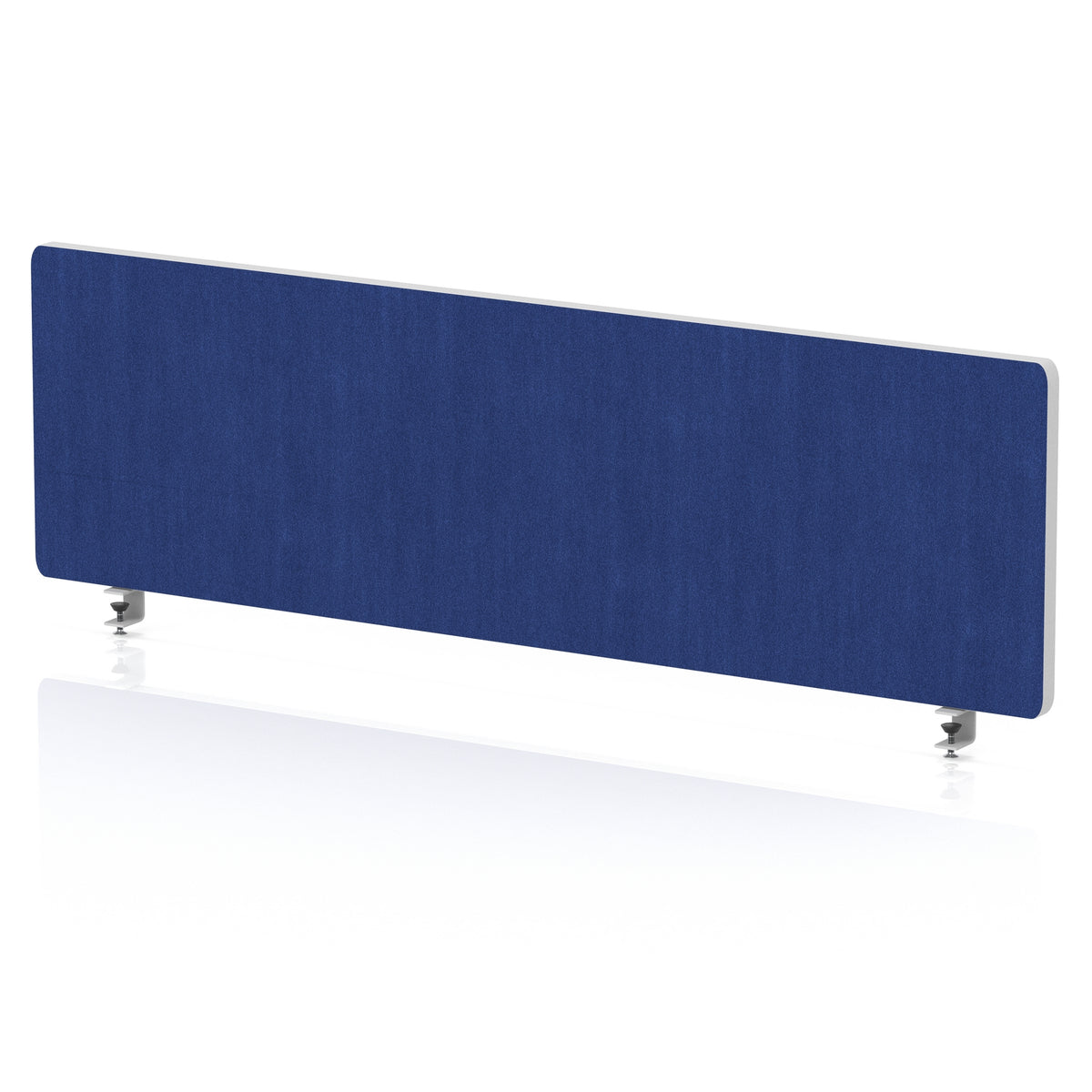 Contour Rounded Desk Privacy Screen – 400mm High Powder Blue 1200 - Industrious Decor
