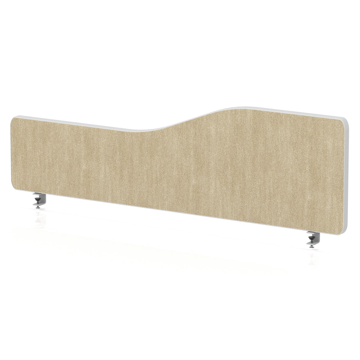 Impulse Plus Wave Screen With Rounded Corners - 400mm High Beige 1200 - Industrious Decor