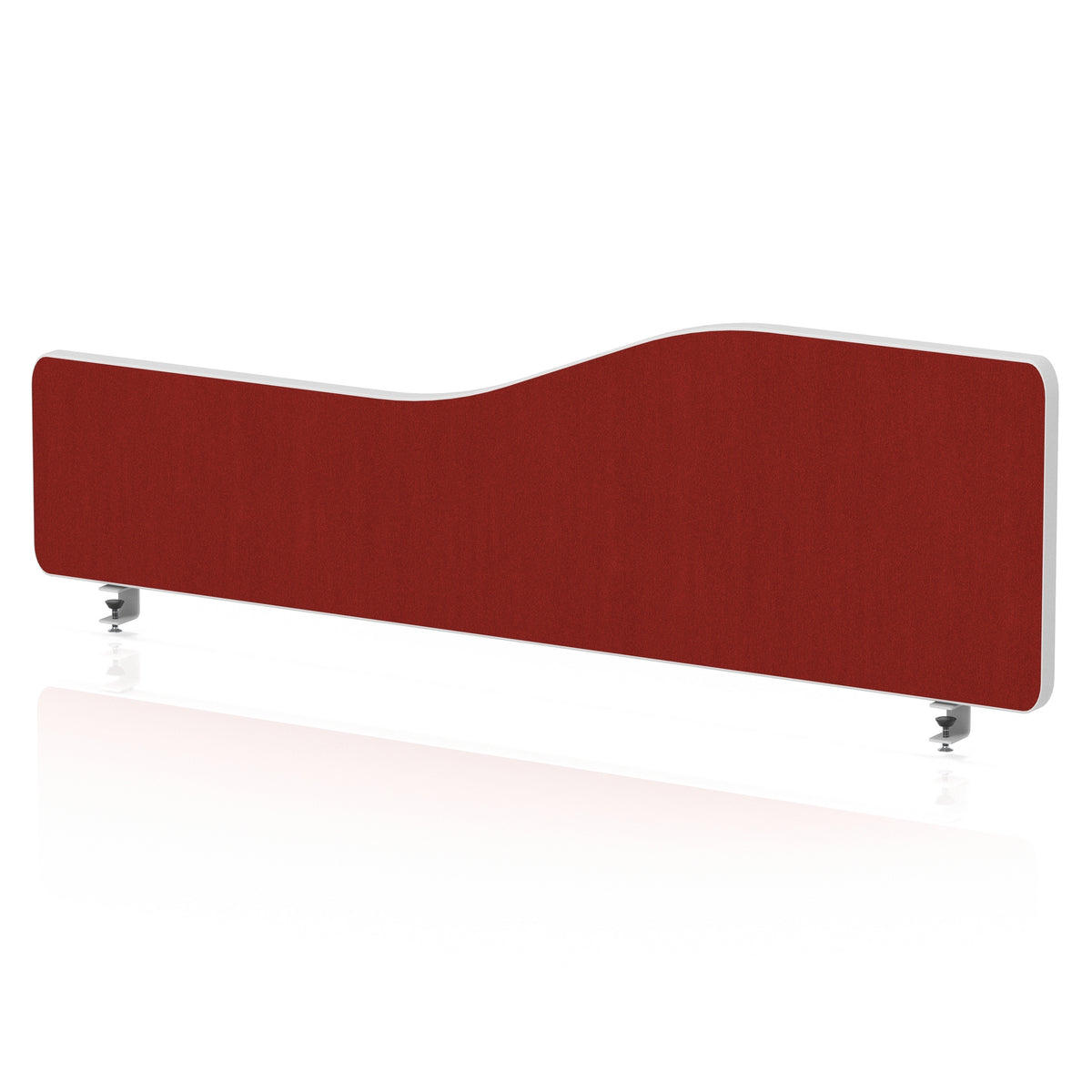 Impulse Plus Wave Screen With Rounded Corners - 400mm High Burgundy 1200 - Industrious Decor