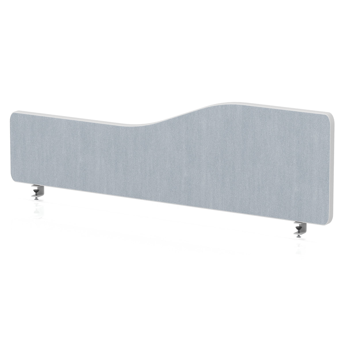 Impulse Plus Wave Screen With Rounded Corners - 400mm High Light Grey 1200 - Industrious Decor