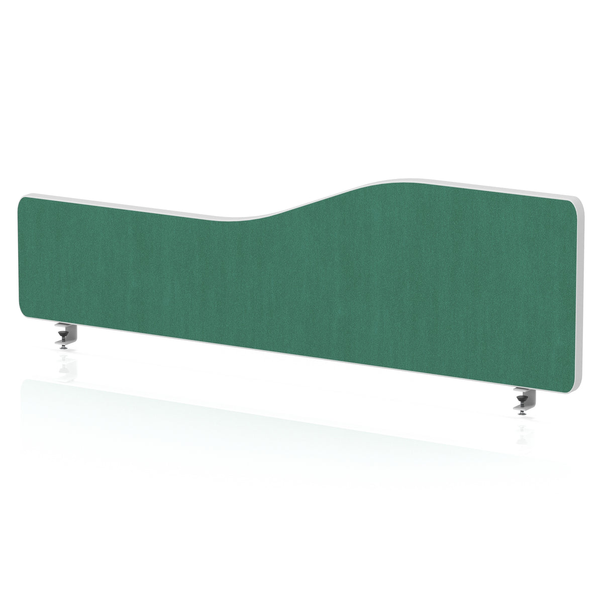 Impulse Plus Wave Screen With Rounded Corners - 400mm High Palm Green 1200 - Industrious Decor