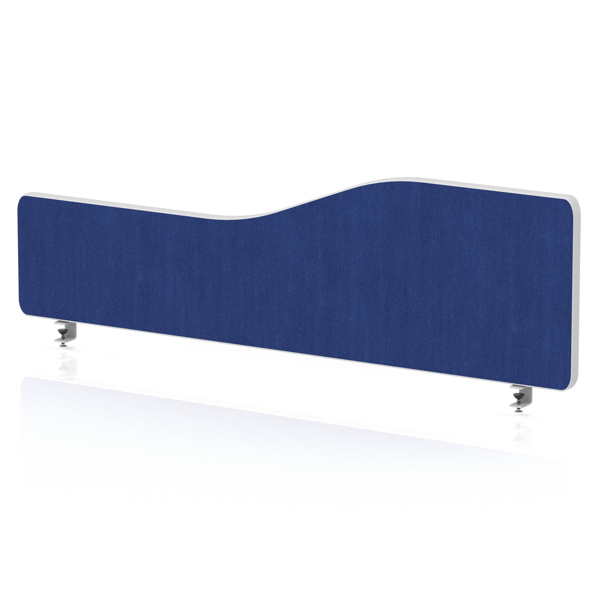 Impulse Plus Wave Screen With Rounded Corners - 400mm High Powder Blue 1200 - Industrious Decor