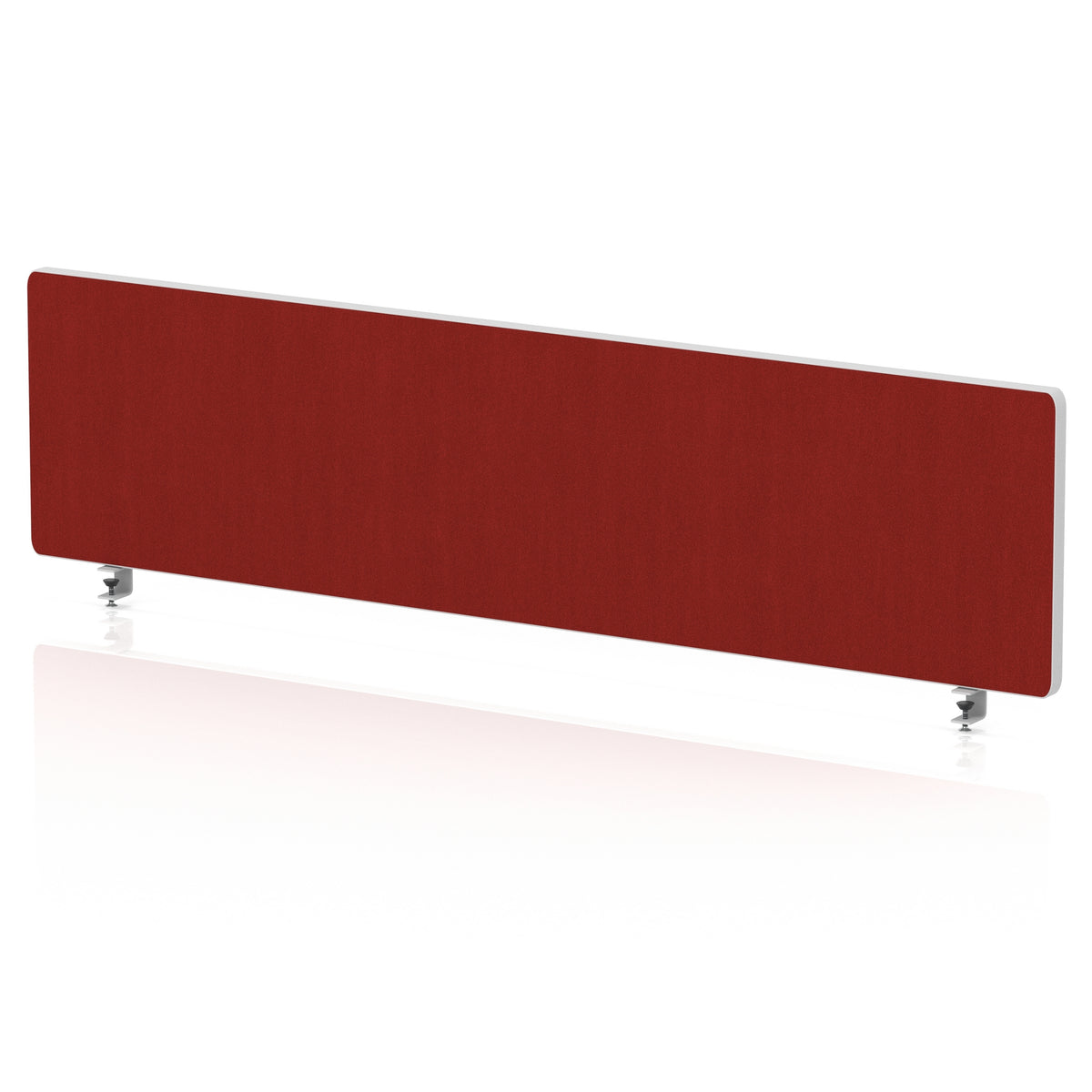 Contour Rounded Desk Privacy Screen – 400mm High Burgundy 1400 - Industrious Decor