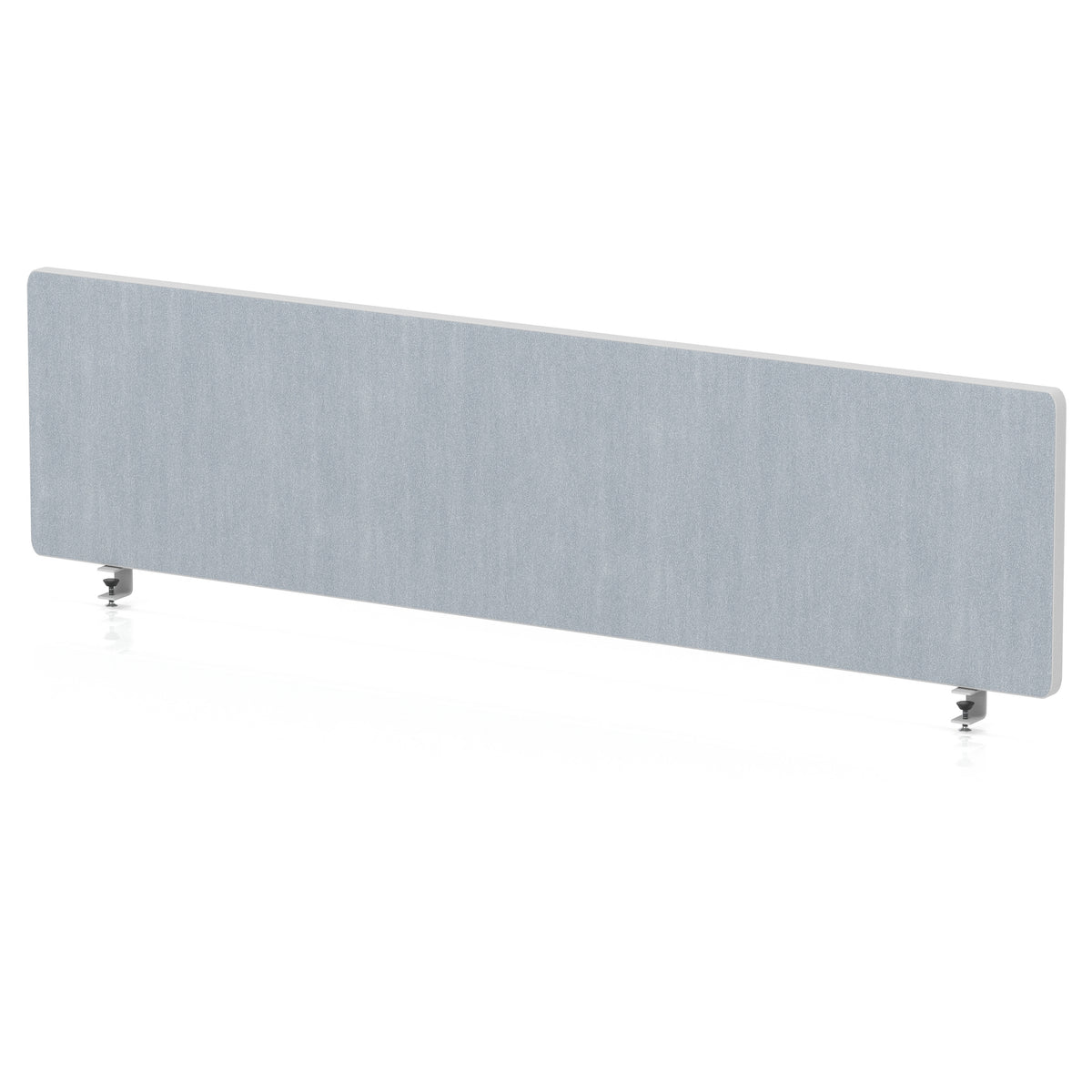 Contour Rounded Desk Privacy Screen – 400mm High Light Grey 1400 - Industrious Decor