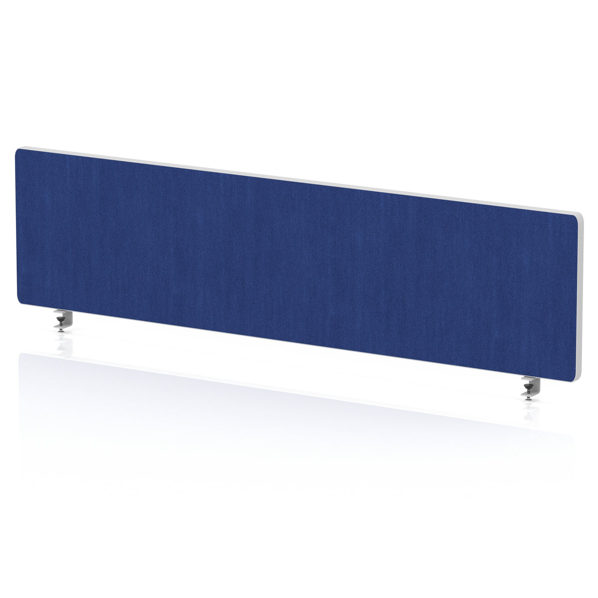 Contour Rounded Desk Privacy Screen – 400mm High Powder Blue 1400 - Industrious Decor