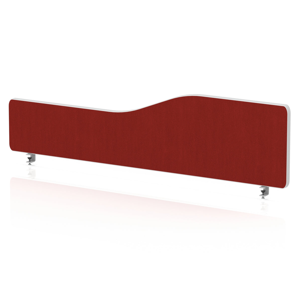 Impulse Plus Wave Screen With Rounded Corners - 400mm High Burgundy 1400 - Industrious Decor