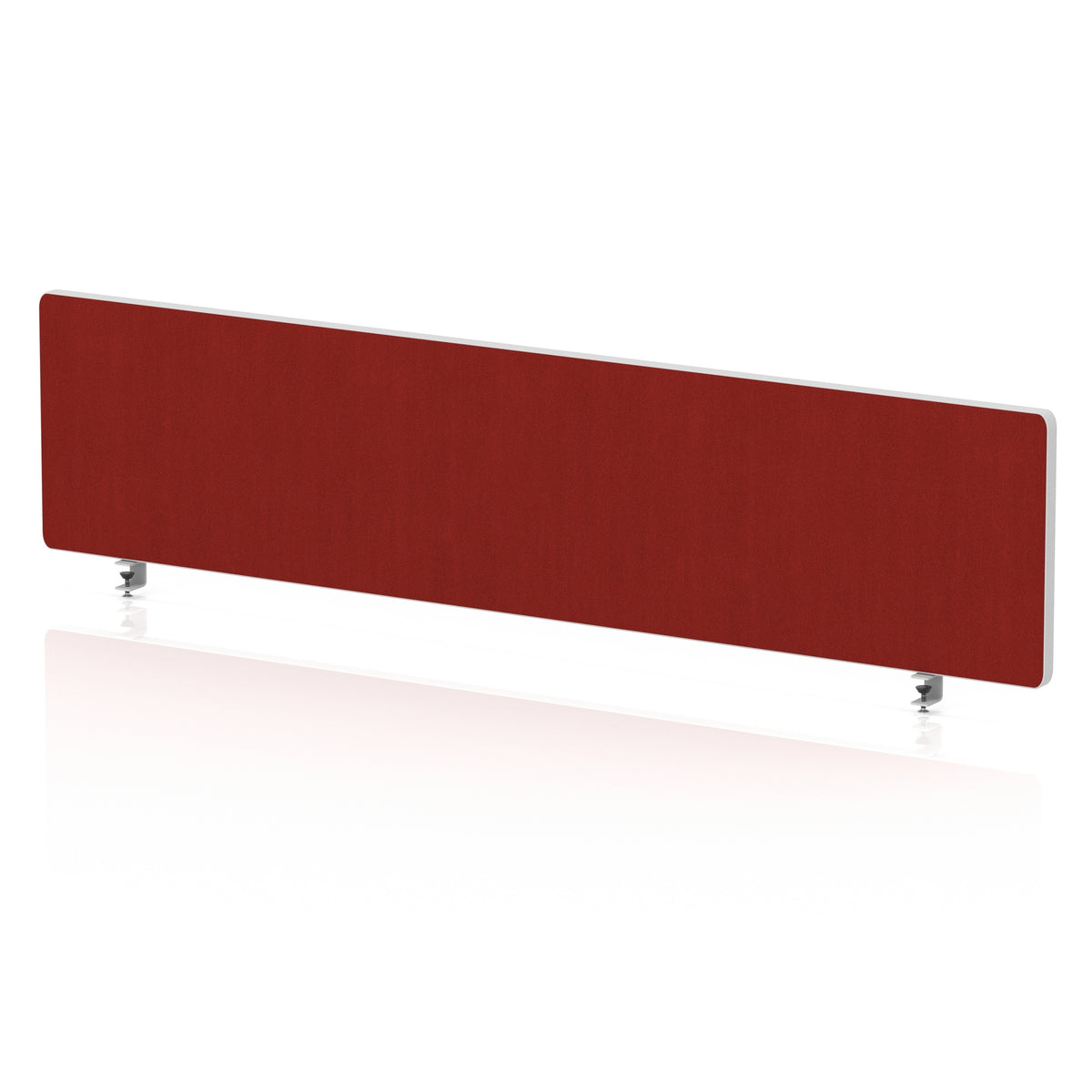 Contour Rounded Desk Privacy Screen – 400mm High Burgundy 1500 - Industrious Decor