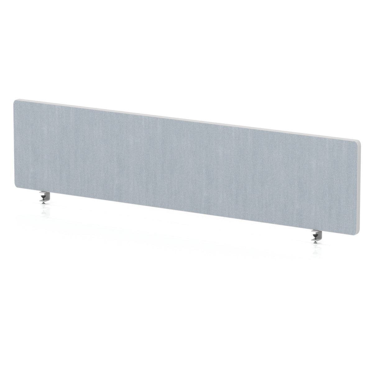 Contour Rounded Desk Privacy Screen – 400mm High Light Grey 1500 - Industrious Decor