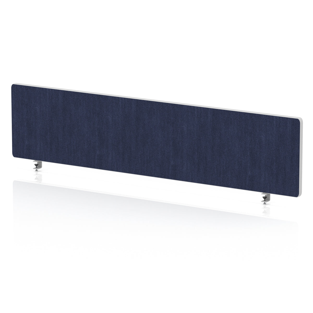 Contour Rounded Desk Privacy Screen – 400mm High Royal Blue 1500 - Industrious Decor