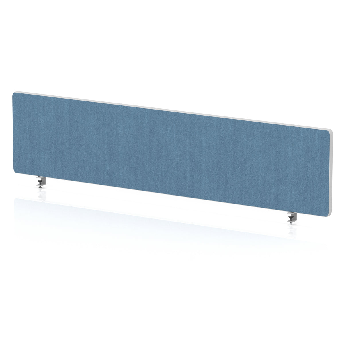 Contour Rounded Desk Privacy Screen – 400mm High Sky Blue 1500 - Industrious Decor