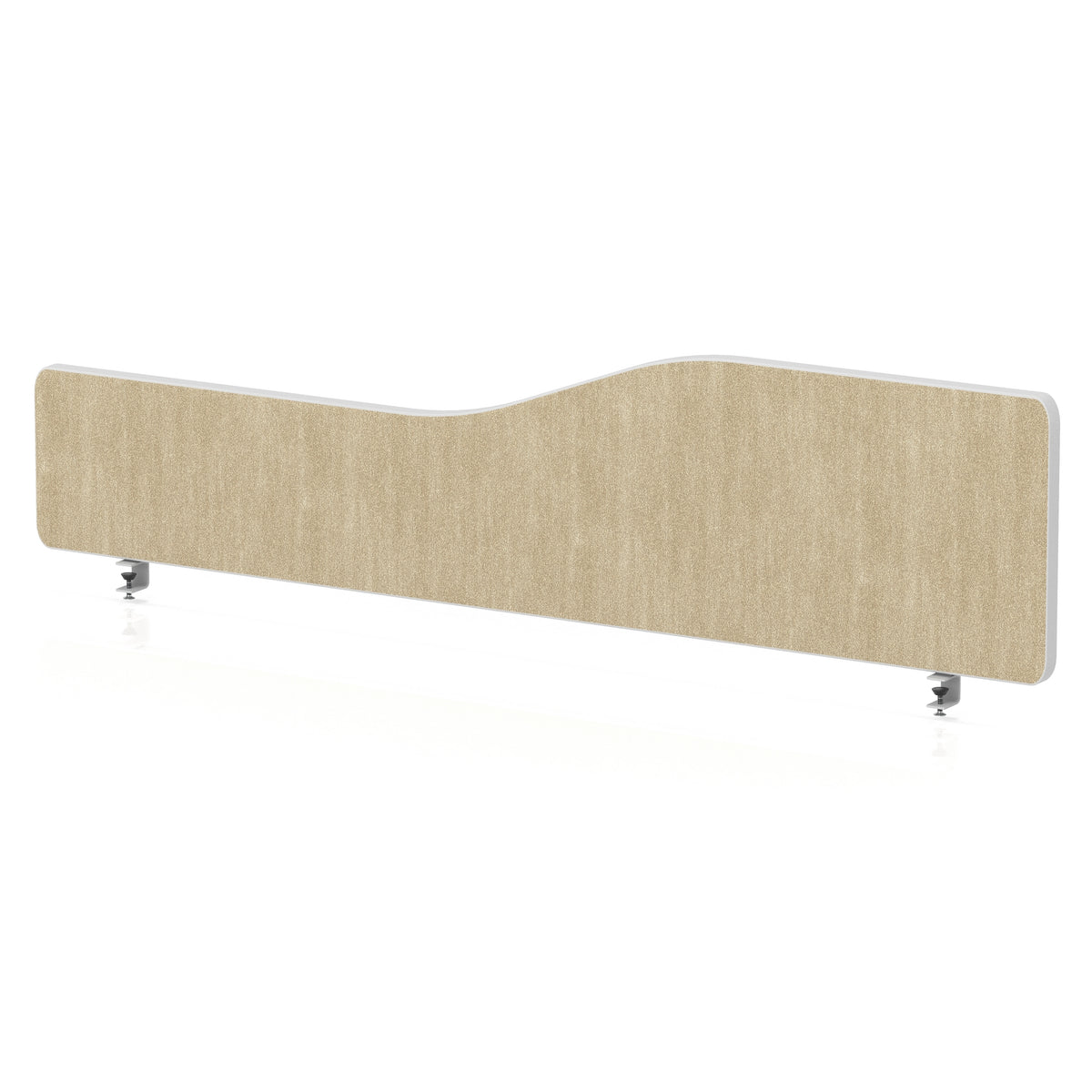Impulse Plus Wave Screen With Rounded Corners - 400mm High Beige 1500 - Industrious Decor