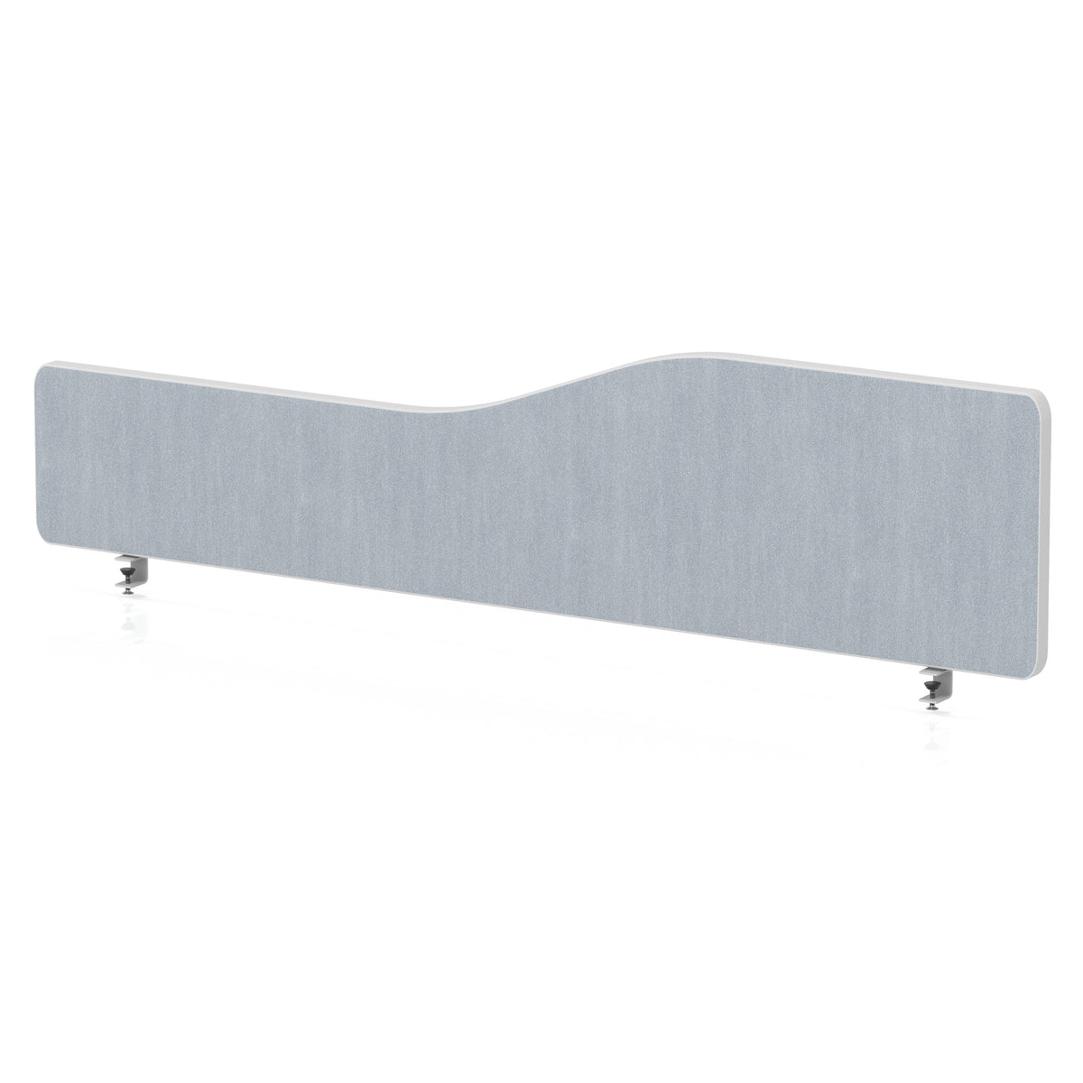 Impulse Plus Wave Screen With Rounded Corners - 400mm High Light Grey 1500 - Industrious Decor