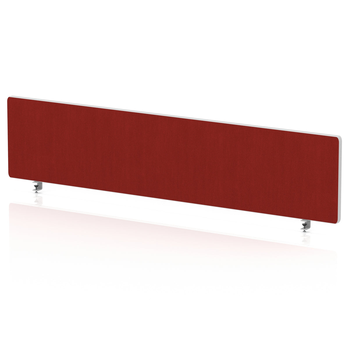Contour Rounded Desk Privacy Screen – 400mm High Burgundy 1600 - Industrious Decor