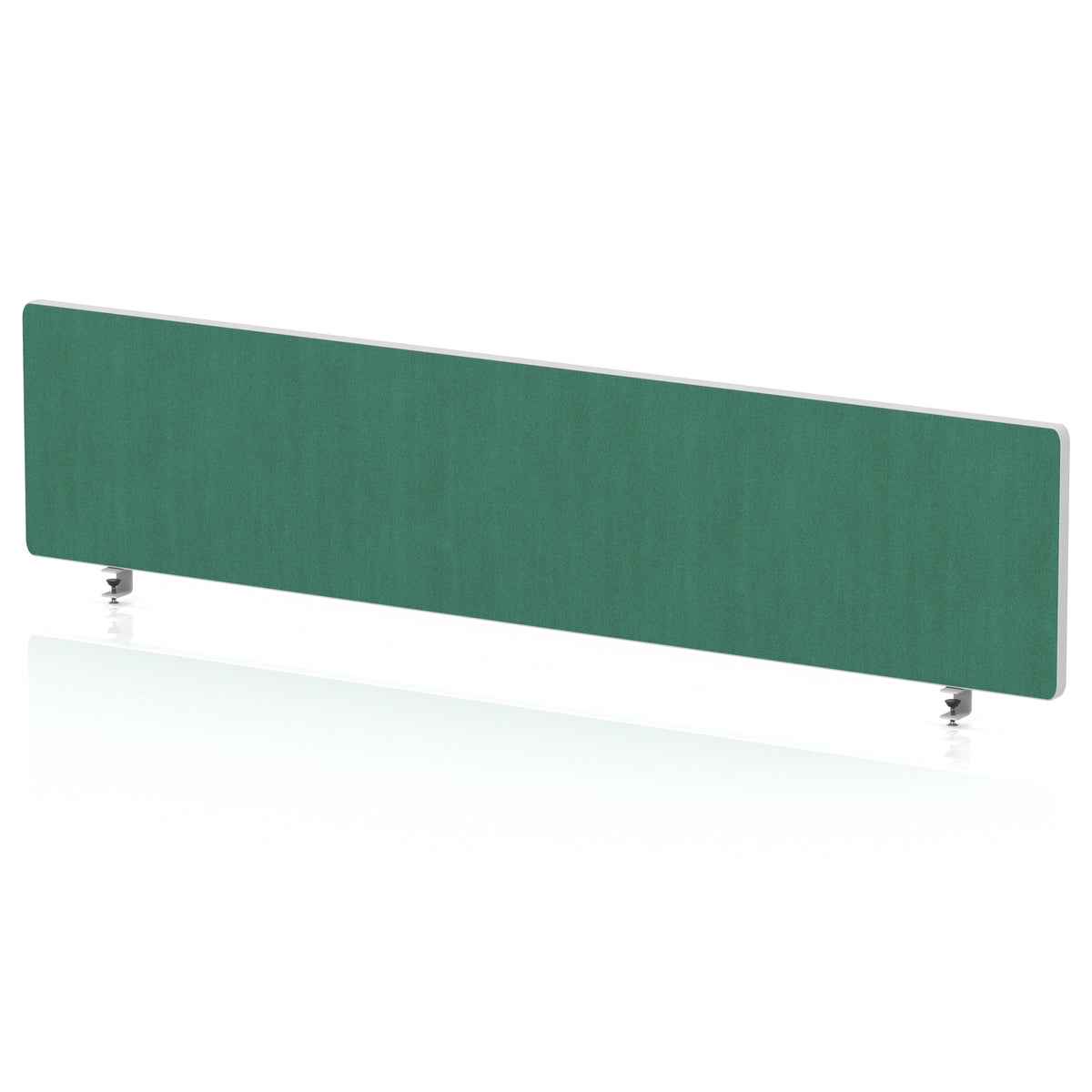 Contour Rounded Desk Privacy Screen – 400mm High Palm Green 1600 - Industrious Decor