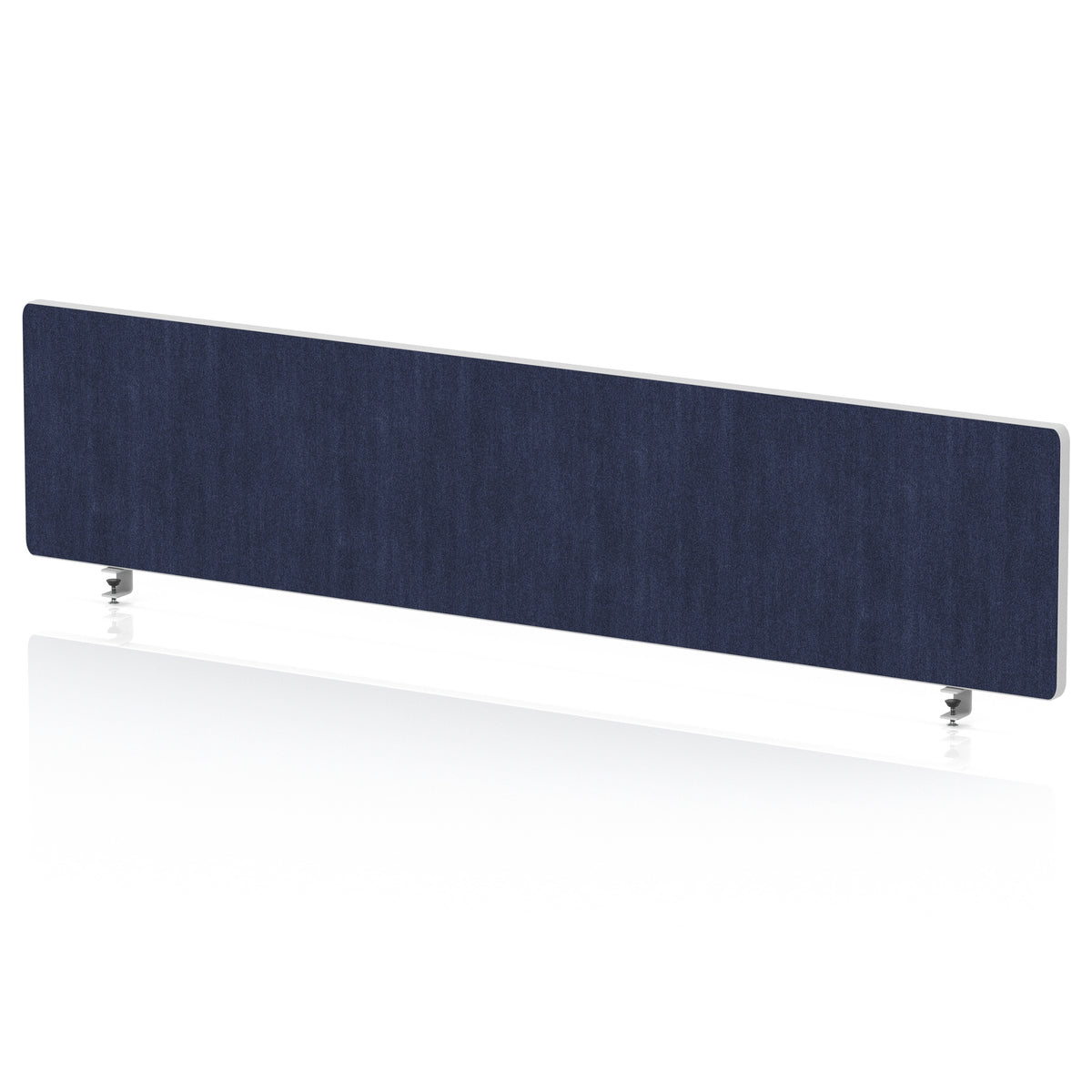 Contour Rounded Desk Privacy Screen – 400mm High Royal Blue 1600 - Industrious Decor