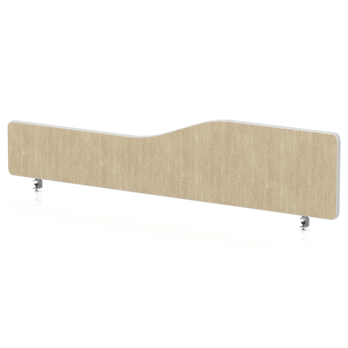 Impulse Plus Wave Screen With Rounded Corners - 400mm High Beige 1600 - Industrious Decor