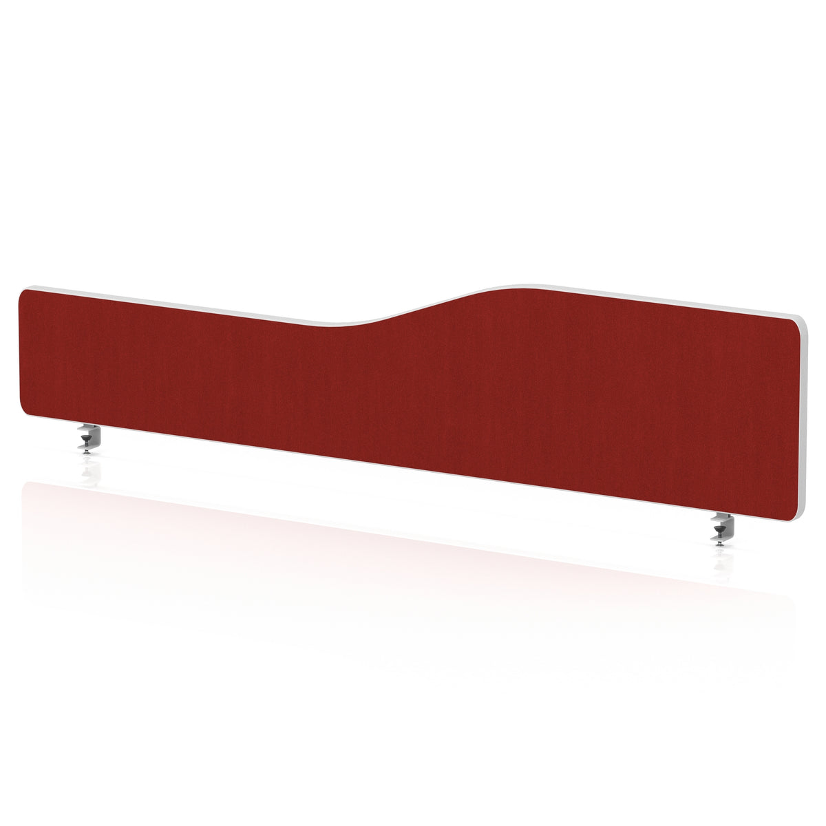 Impulse Plus Wave Screen With Rounded Corners - 400mm High Burgundy 1600 - Industrious Decor