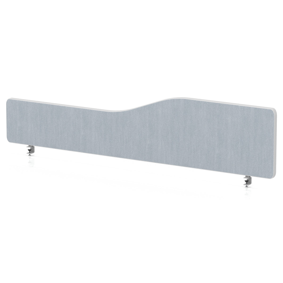 Impulse Plus Wave Screen With Rounded Corners - 400mm High Light Grey 1600 - Industrious Decor
