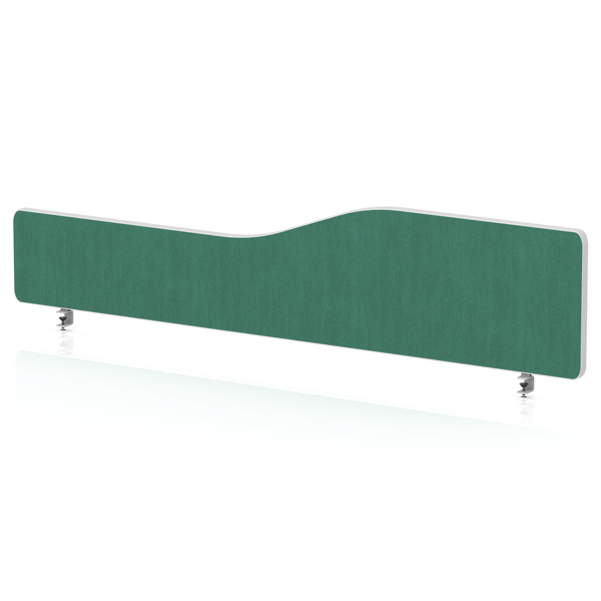 Impulse Plus Wave Screen With Rounded Corners - 400mm High Palm Green 1600 - Industrious Decor