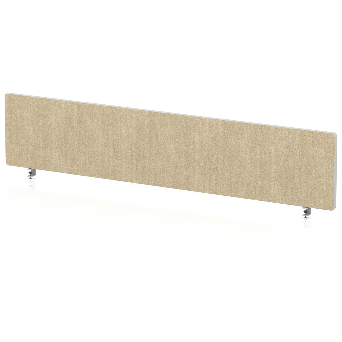 Contour Rounded Desk Privacy Screen – 400mm High Beige 1800 - Industrious Decor