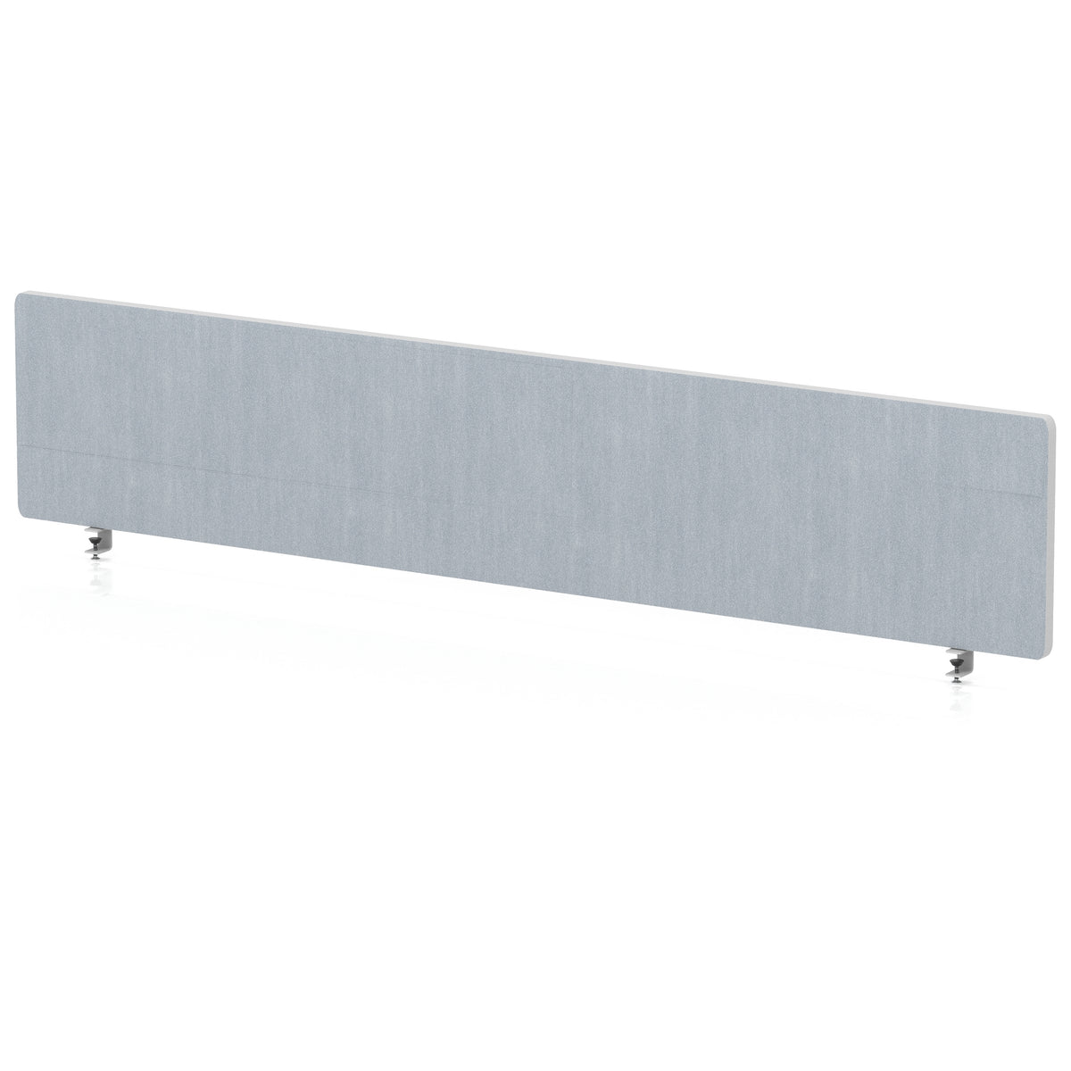 Contour Rounded Desk Privacy Screen – 400mm High Light Grey 1800 - Industrious Decor