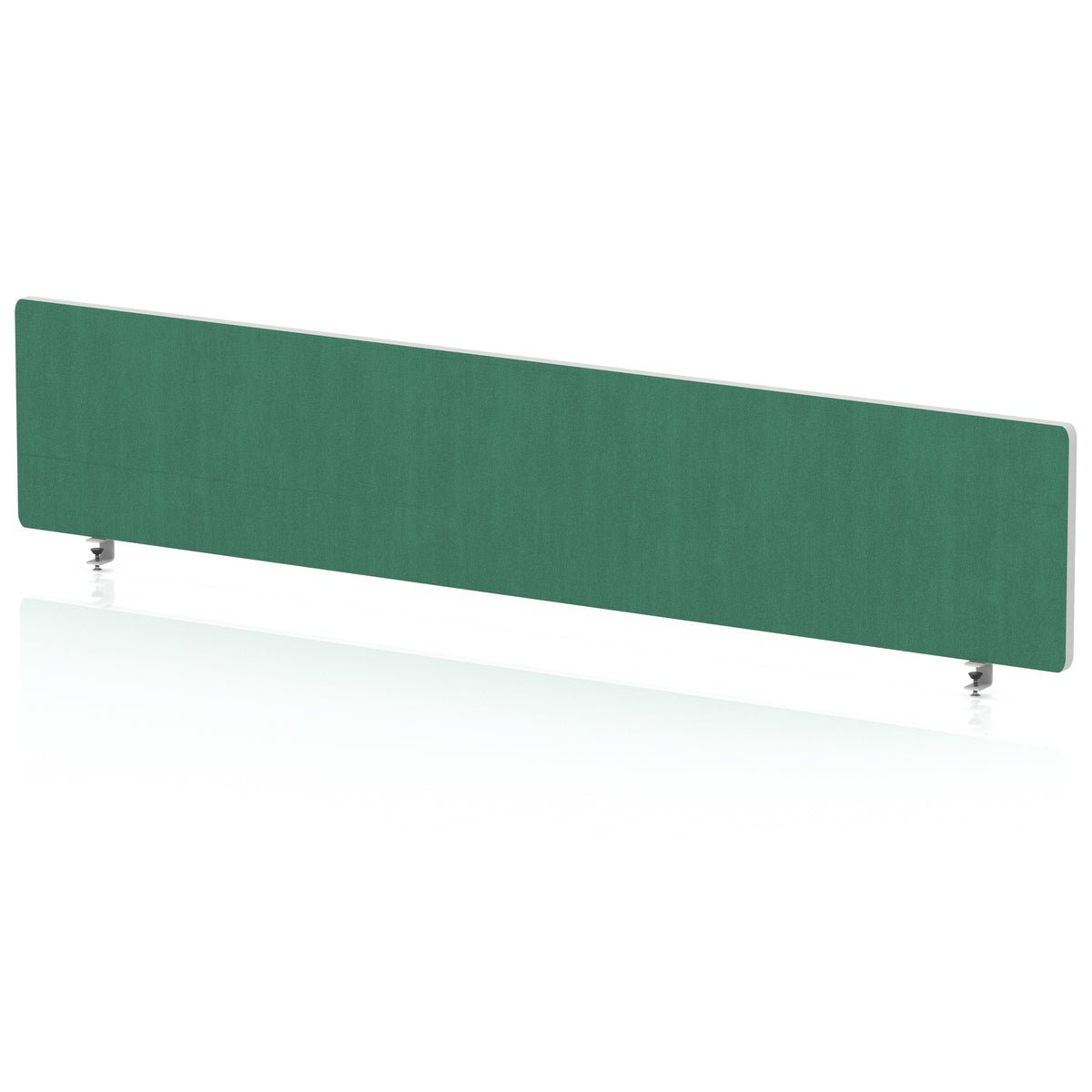 Contour Rounded Desk Privacy Screen – 400mm High Palm Green 1800 - Industrious Decor