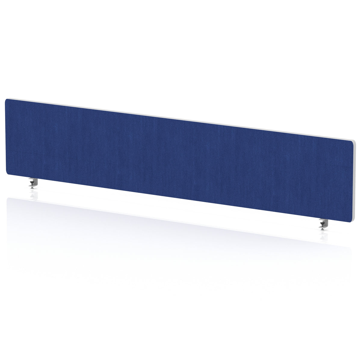 Contour Rounded Desk Privacy Screen – 400mm High Powder Blue 1800 - Industrious Decor