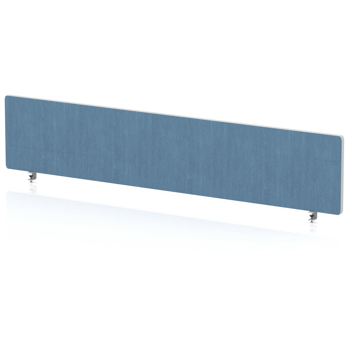 Contour Rounded Desk Privacy Screen – 400mm High Sky Blue 1800 - Industrious Decor