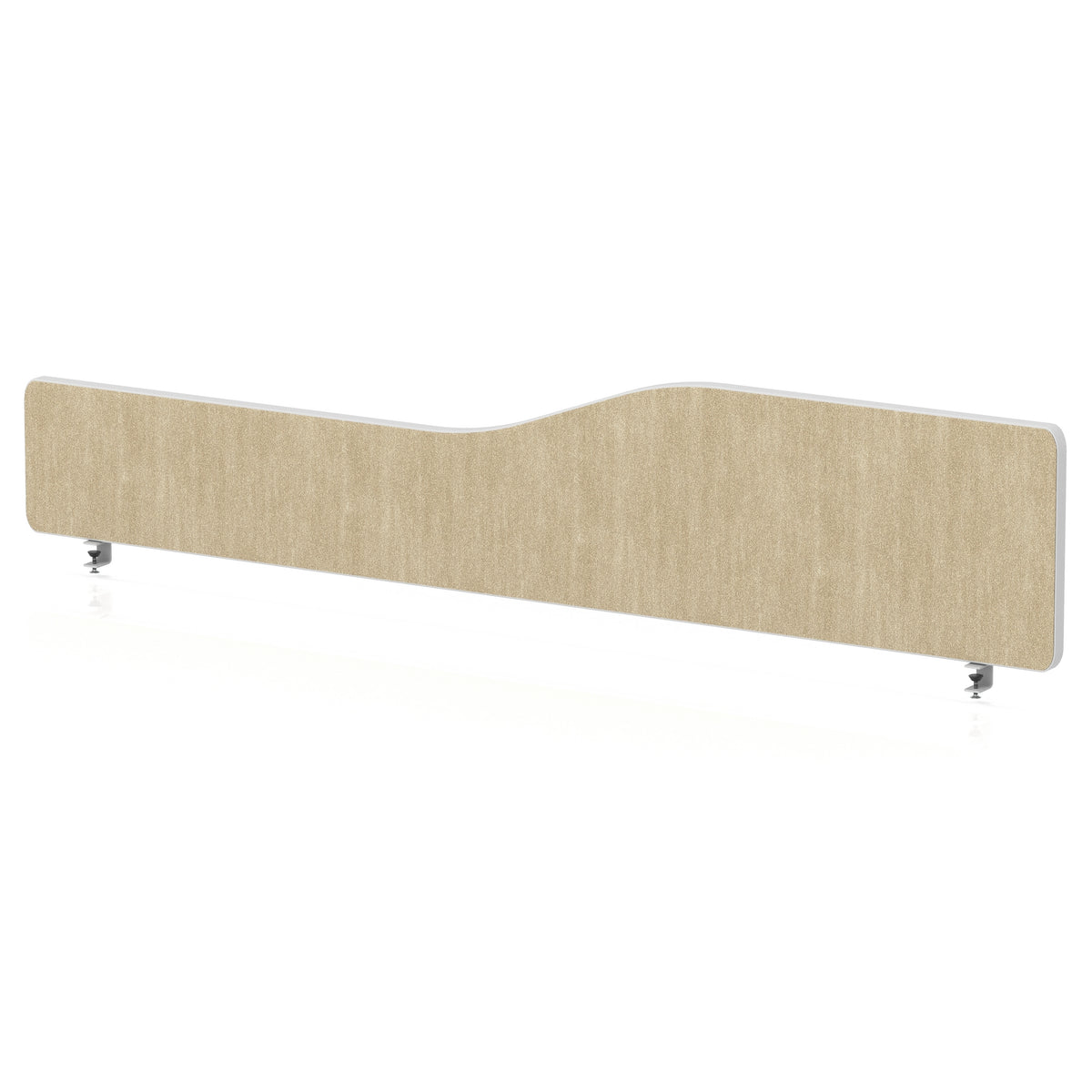 Impulse Plus Wave Screen With Rounded Corners - 400mm High Beige 1800 - Industrious Decor
