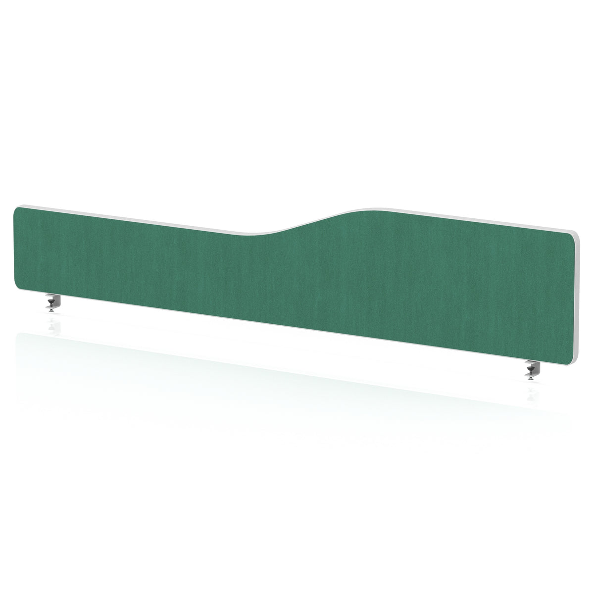 Impulse Plus Wave Screen With Rounded Corners - 400mm High Palm Green 1800 - Industrious Decor