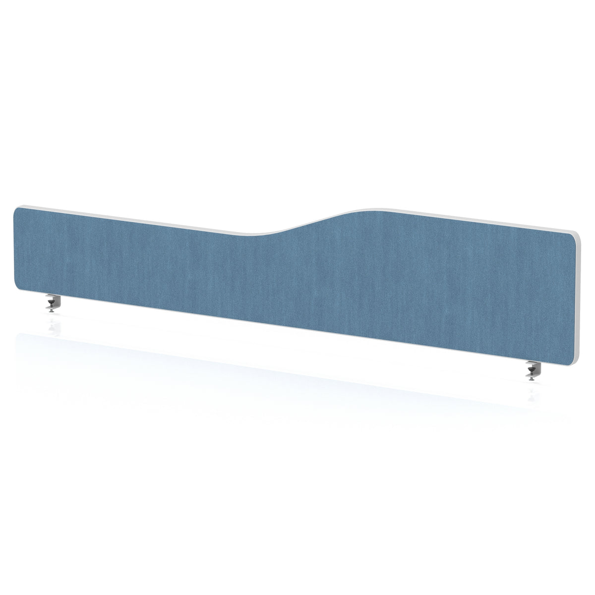 Impulse Plus Wave Screen With Rounded Corners - 400mm High Sky Blue 1800 - Industrious Decor