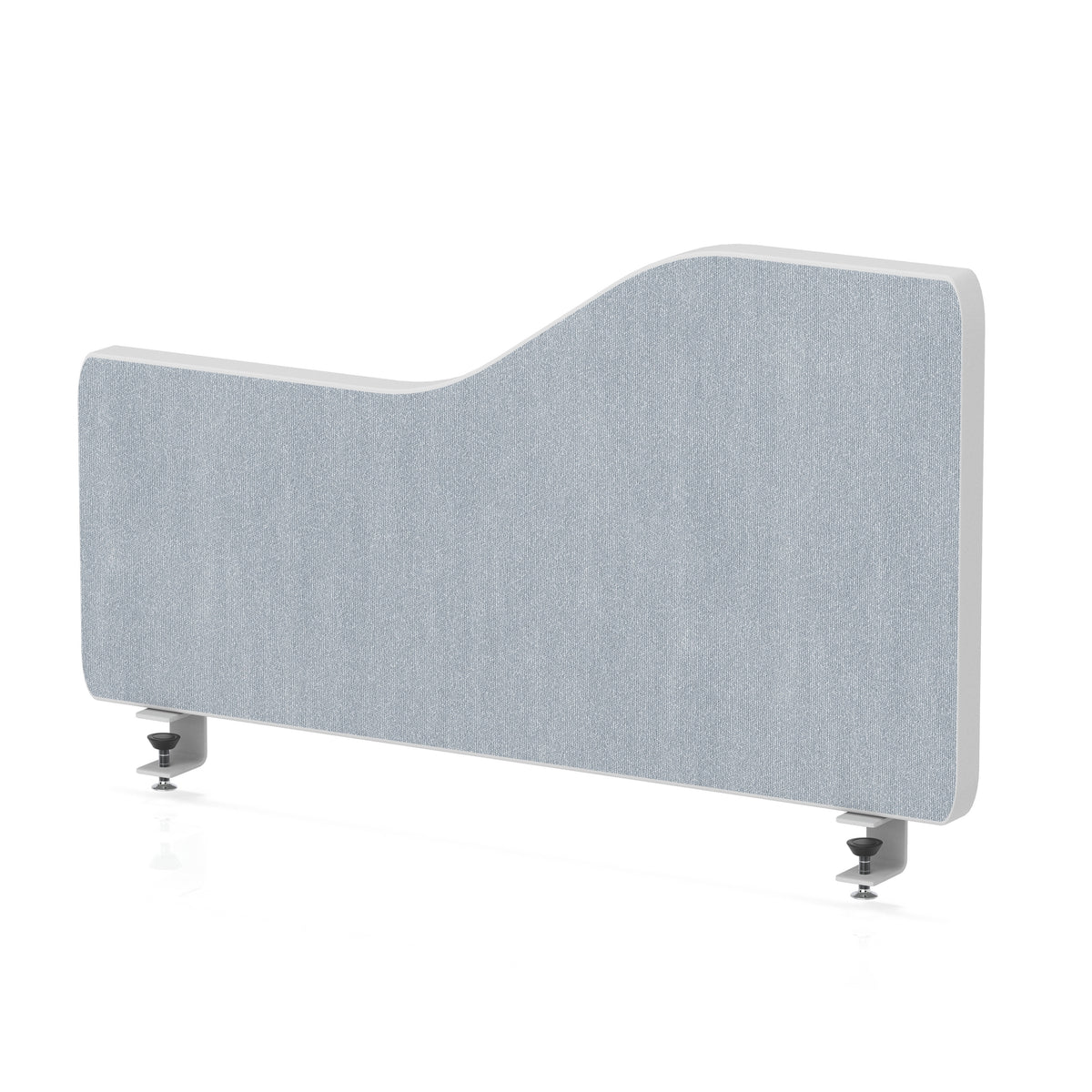 Wave Desktop Privacy Screen with Clamps – 300mm High Light Grey 600 - Industrious Decor