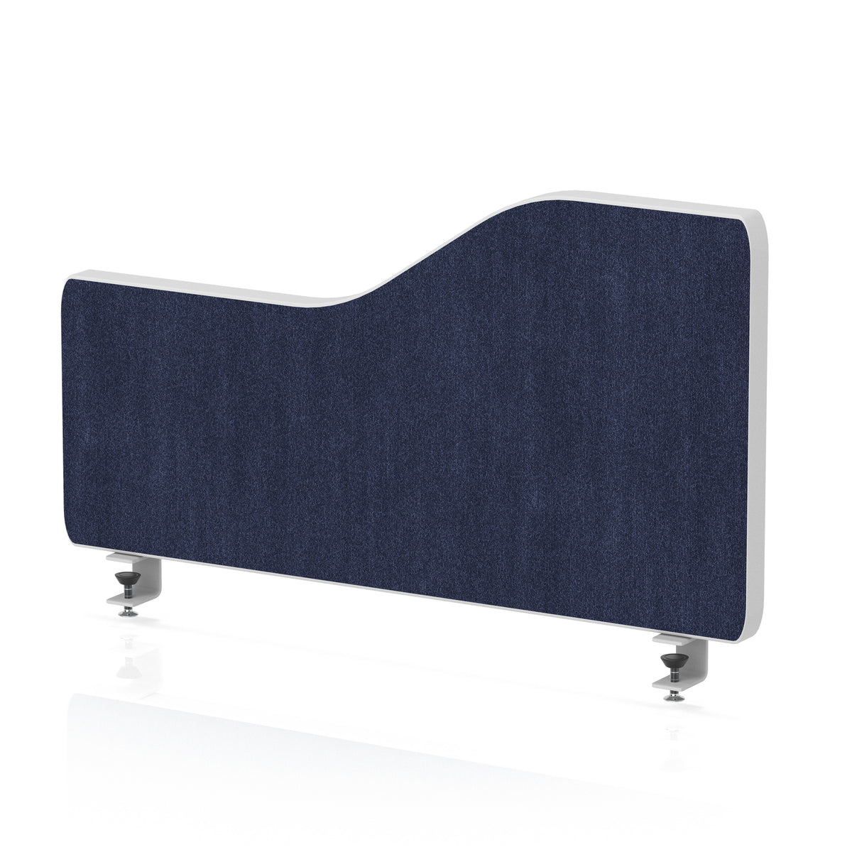 Wave Desktop Privacy Screen with Clamps – 300mm High Royal Blue 600 - Industrious Decor
