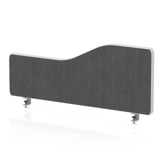 Wave Desktop Privacy Screen with Clamps – 300mm High Lead 800 - Industrious Decor