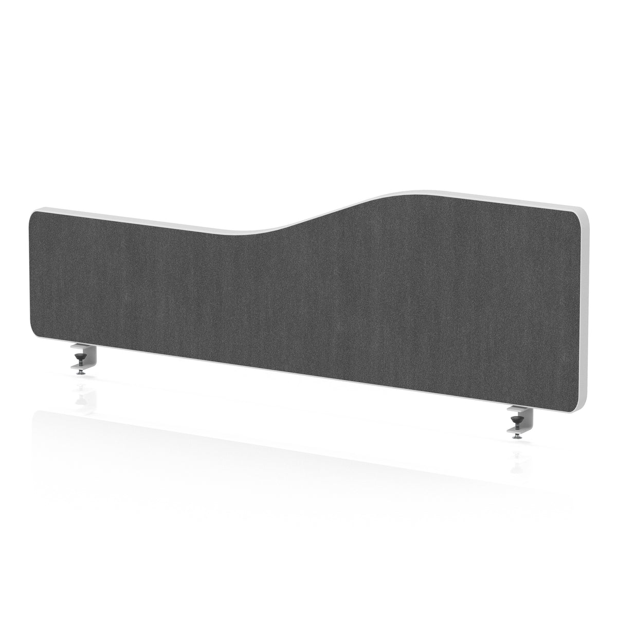 Wave Desktop Privacy Screen with Clamps – 300mm High Lead 1000 - Industrious Decor