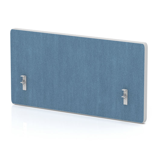 Commercial Acoustic Oblong Desk Screen – 300mm Sky Blue 600 - Industrious Decor