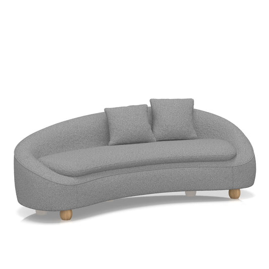 Aveline Curved Sofa – Grey Bouclé | Crib 5 - Industrious Decor