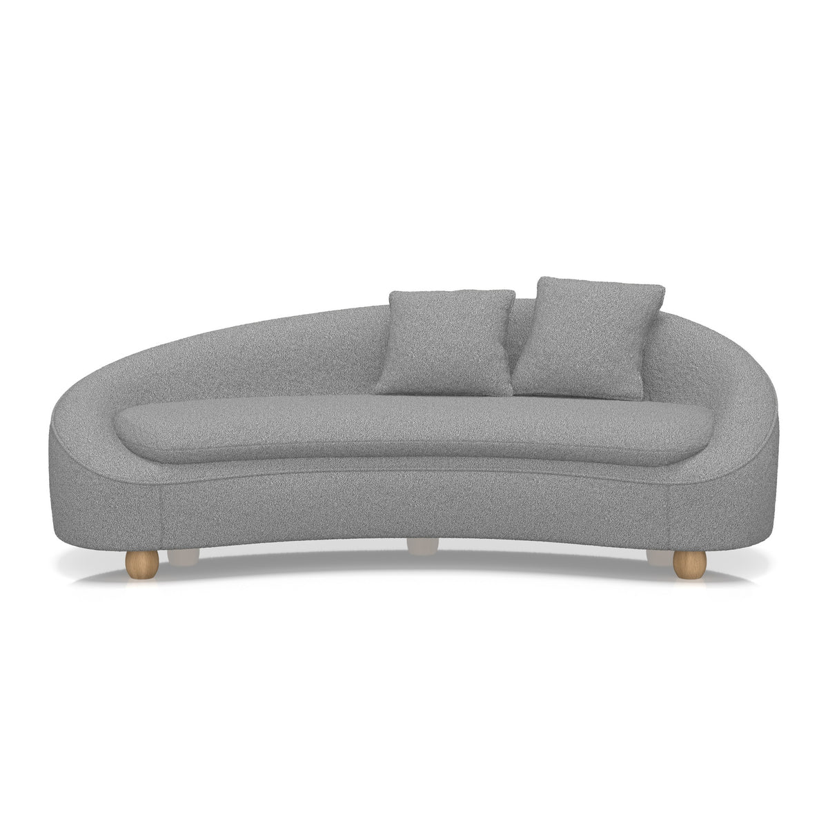 Aveline Curved Sofa – Grey Bouclé | Crib 5 - Industrious Decor
