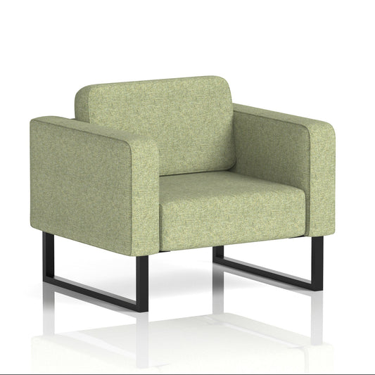 Elverton Bespoke Armchair Rivet - Burnish Black - Industrious Decor