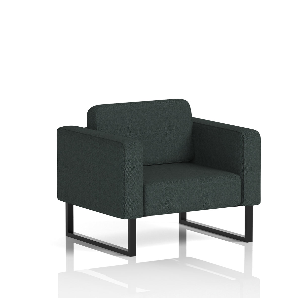 Elverton Bespoke Armchair Rivet - Charcoal Black - Industrious Decor