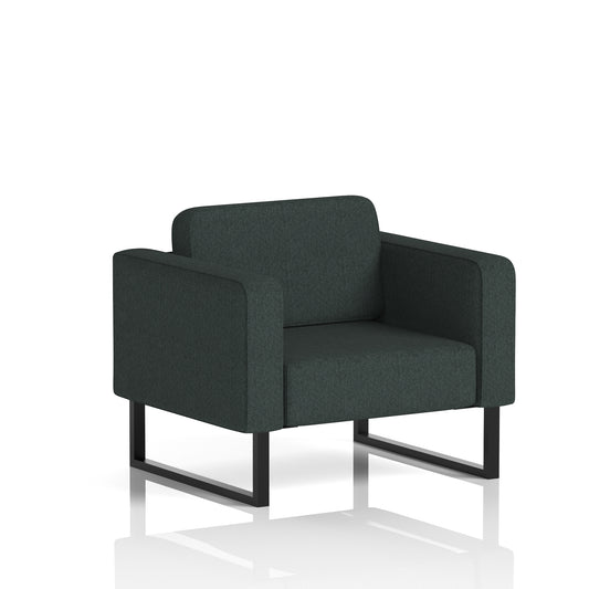 Elverton Bespoke Armchair Rivet - Charcoal Black - Industrious Decor
